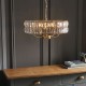 71644-001 Antique Brass 5 Light Pendant with Crystal