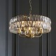 71644-001 Antique Brass 5 Light Pendant with Crystal
