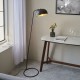 71648-001 Black & Antique Brass Floor Lamp