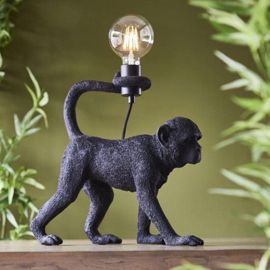 71653-001 Matt Black Capuchin Table Lamp