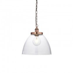 71657-001 Aged Copper Pendant with Clear Glass Ø 33 cm 71657-001 Aged Copper Pendant with Clear Glass Ø 33 cm