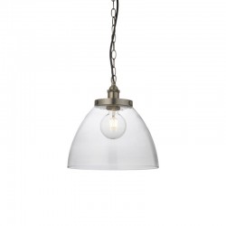 71658-001 Brushed Silver Pendant with Clear Glass Ø 33 cm 71658-001 Brushed Silver Pendant with Clear Glass Ø 33 cm