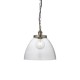 71658-001 Brushed Silver Pendant with Clear Glass Ø 33 cm