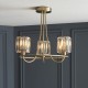 71666-001 Antique Brass 3 Light Centre Fitting with Crystal