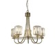 71667-001 Antique Brass 5 Light Centre Fitting with Crystal