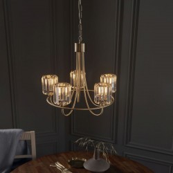 71667-001 Antique Brass 5 Light Centre Fitting with Crystal 71667-001 Antique Brass 5 Light Centre Fitting with Crystal