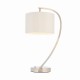22734-001 Bright Nickel Table Lamp with White Shade