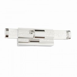 21331-001 Chrome 2 Light LED Wall Lamp with Clear Shade 21331-001 Chrome 2 Light LED Wall Lamp with Clear Shade