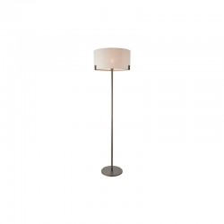 50764-001 Brushed Bronze Floor Lamp with Natural Linen Shade