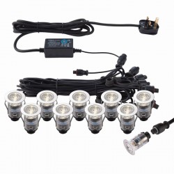54519-001 Set of 10 Decking Lights ∅2.5 cm CCT 3000K/4000K 54519-001 Set of 10 Decking Lights ∅2.5 cm CCT 3000K/4000K