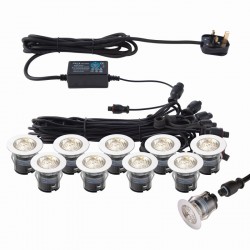 54520-001 Set of 10 Decking Lights ∅3.5 cm CCT 3000K/4000K 54520-001 Set of 10 Decking Lights ∅3.5 cm CCT 3000K/4000K