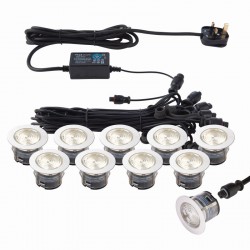 54521-001 Set of 10 Decking Lights ∅4.5 cm CCT 3000K/4000K 54521-001 Set of 10 Decking Lights ∅4.5 cm CCT 3000K/4000K