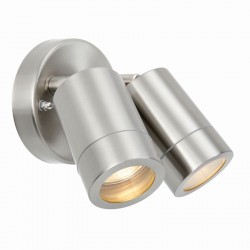 54580-001 Brushed Stainless Steel 2 Spotlights 54580-001 Brushed Stainless Steel 2 Spotlights