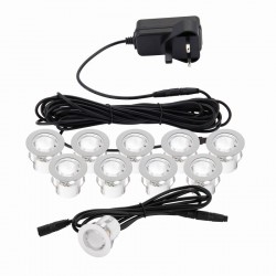 7786-001 LED Set of 10 Decking Lights 6500K 7786-001 LED Set of 10 Decking Lights 6500K