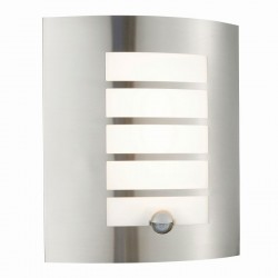 54615-001 Stainless Steel PIR Wall Lamp with White Diffuser 54615-001 Stainless Steel PIR Wall Lamp with White Diffuser