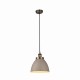 50843-001 Antique Brass Pendant with Taupe Shade
