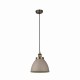 50843-001 Antique Brass Pendant with Taupe Shade