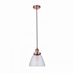 50846-001 Aged Copper Pendant with Clear Glass 50846-001 Aged Copper Pendant with Clear Glass