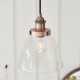 50846-001 Aged Copper Pendant with Clear Glass