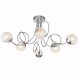 50856-001 Chrome 6 Light Ceiling Lamp with Decorative Glasses