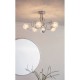 50856-001 Chrome 6 Light Ceiling Lamp with Decorative Glasses