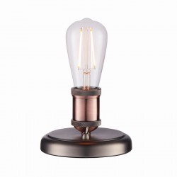 50859-001 Aged Pewter & Copper Table Lamp
