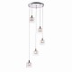50914-001 Chrome 5 Light Cluster Pendant with Crystal & Clear Glass