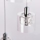 50914-001 Chrome 5 Light Cluster Pendant with Crystal & Clear Glass