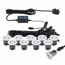 54621-001 Set of 10 Decking Lights ∅3.5 cm CCT 6500K/Blue K 54621-001 Set of 10 Decking Lights ∅3.5 cm CCT 6500K/Blue K