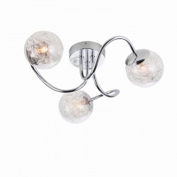 50968-001 Chrome 3 Light Ceiling Lamp with Decorative Glasses 50968-001 Chrome 3 Light Ceiling Lamp with Decorative Glasses