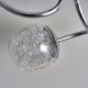 50968-001 Chrome 3 Light Ceiling Lamp with Decorative Glasses
