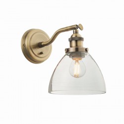 50979-001 Antique Brass Wall Lamp with Clear Glass 50979-001 Antique Brass Wall Lamp with Clear Glass