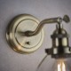 50979-001 Antique Brass Wall Lamp with Clear Glass