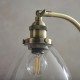 51013-001 Antique Brass Table Lamp with Clear Glass