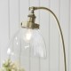 51014-001 Antique Brass Floor Lamp with Clear Glass