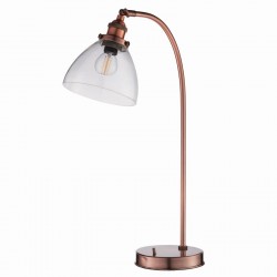 51015-001 Aged Copper Table Lamp with Clear Glass 51015-001 Aged Copper Table Lamp with Clear Glass