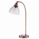 51015-001 Aged Copper Table Lamp with Clear Glass