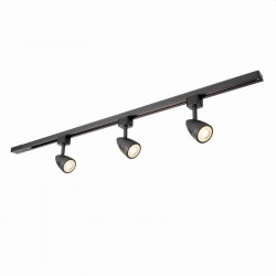 54749-001 Set of 3 x Spotlights Heads and Black Track