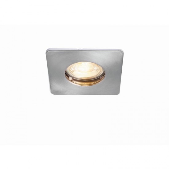 54865-001 Square Brushed Chrome Recessed Downlight