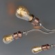 61404-001 Aged Pewter & Copper 8 Light Flush