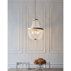 59238-001 Rose Gold 5 Light Chandelier with Glass Beads 59238-001 Rose Gold 5 Light Chandelier with Glass Beads