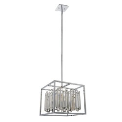 59249-001 Chrome 4 Light Pendant with Crystal
