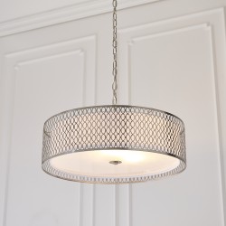 59260-001 Satin Nickel 3 Light Pendant with Diffuser 59260-001 Satin Nickel 3 Light Pendant with Diffuser