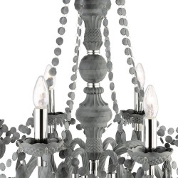 9521-006 Grey Acrylic 8 Light Chandelier