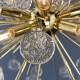 59281-001 Gold 8 Light Pendant with Clear Glass Droplets