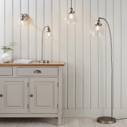 61370-001 Brushed Silver Pendant with Clear Glass 61370-001 Brushed Silver Pendant with Clear Glass
