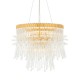 63806-001 Polished Gold 9 Light Centre Fitting with Glass Rods