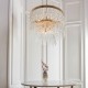 63806-001 Polished Gold 9 Light Centre Fitting with Glass Rods