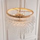 63806-001 Polished Gold 9 Light Centre Fitting with Glass Rods