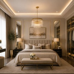 63806-001 Polished Gold 9 Light Centre Fitting with Glass Rods